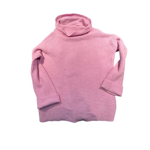 Pilcro Oversized Cowl Neck Pink Soft Sweater Cuffed Sleeves Small - Picture 2 of 6